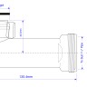 Горизонтальный самозакрывающийся "сухой" сифон (1 1/4'x40мм) McAlpine WHB1-40
